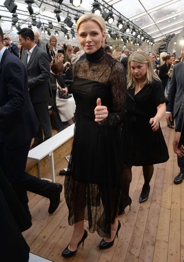 Księżna Charlene - Paris Fashion Week 2018