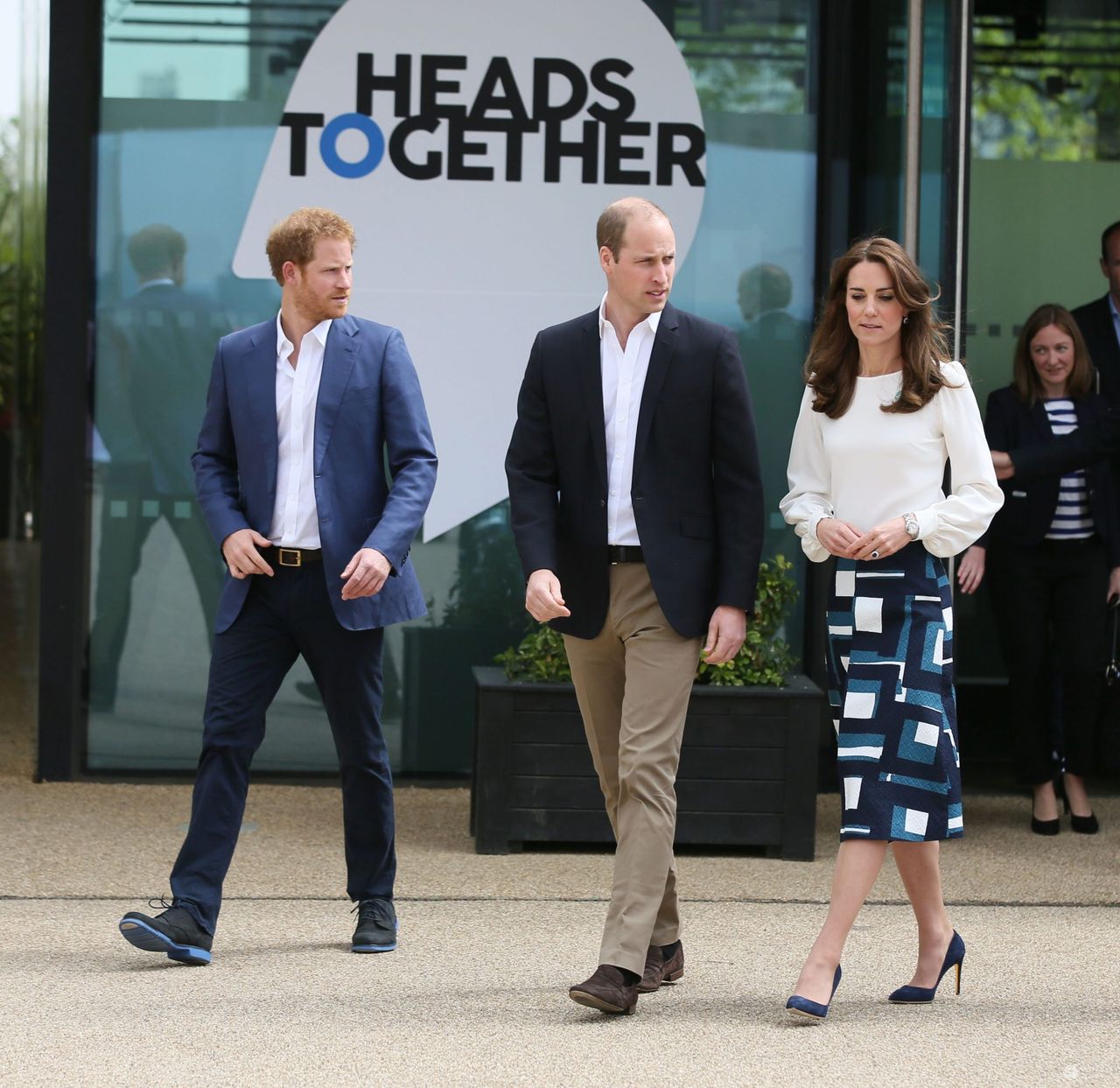 Książę Harry, książę William i księżna Kate w Parku Olimpijskim w Londynie (fot. ONS)