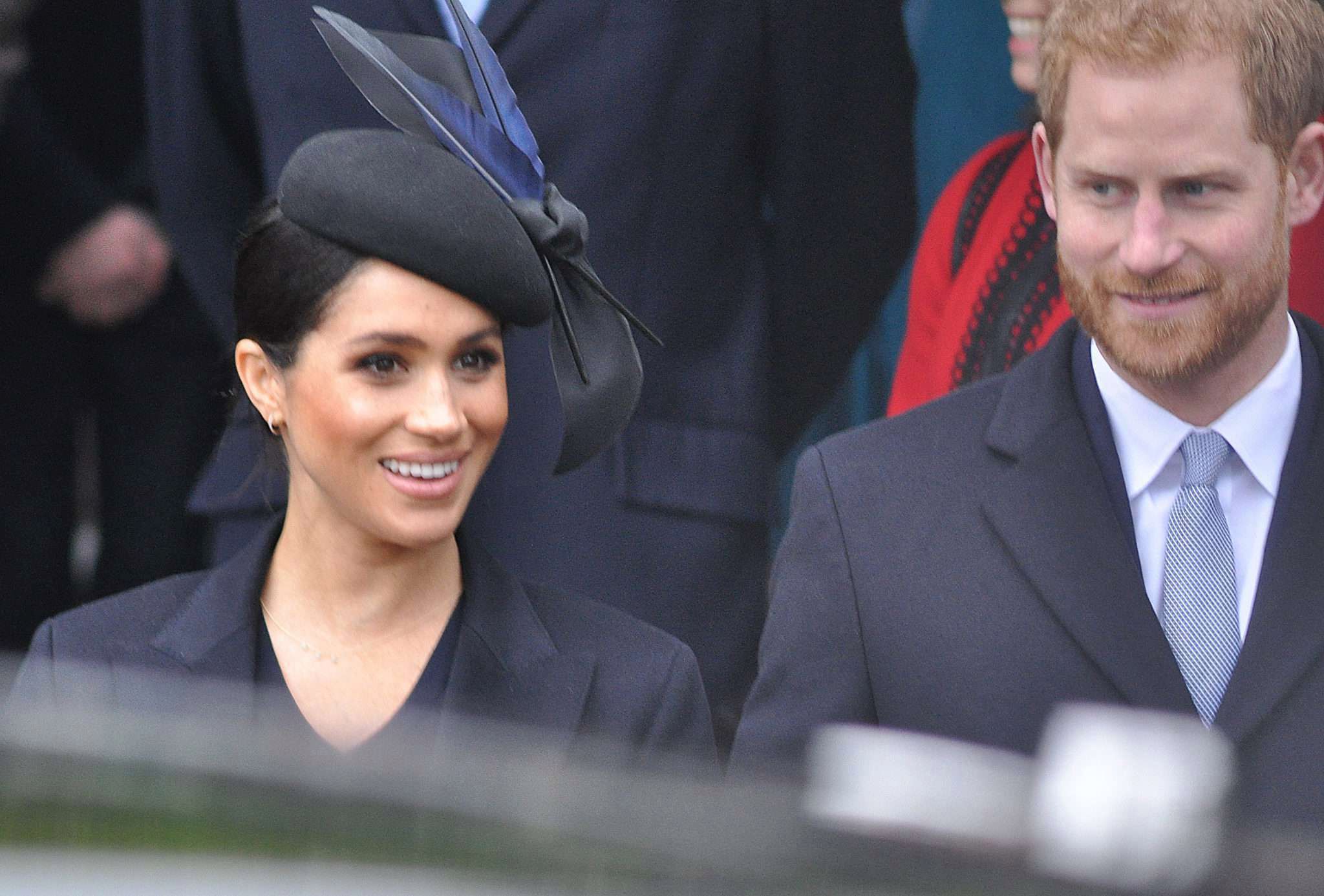 Meghan Markle i książę Harry na mszy świątecznej 2018