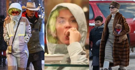 Skryta pod włochatą czapą Katy Perry spędza błogie chwile u boku Orlando Blooma i jego synka (FOTO)