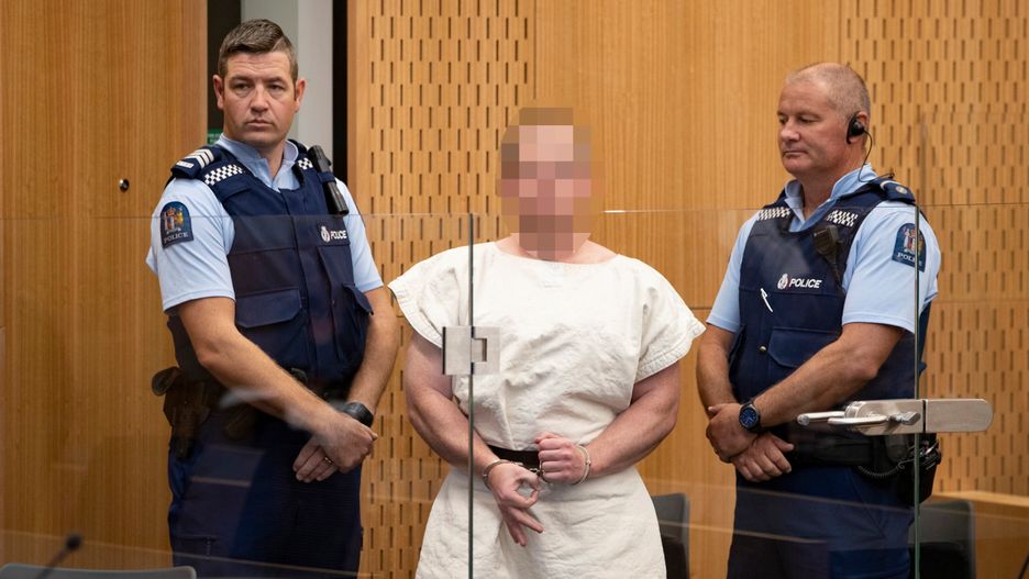 Brenton Tarrant w sądzie rejonowym w Christchurch