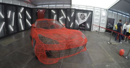 Kimi Räikkönen i Ferrari na Stadionie Narodowym