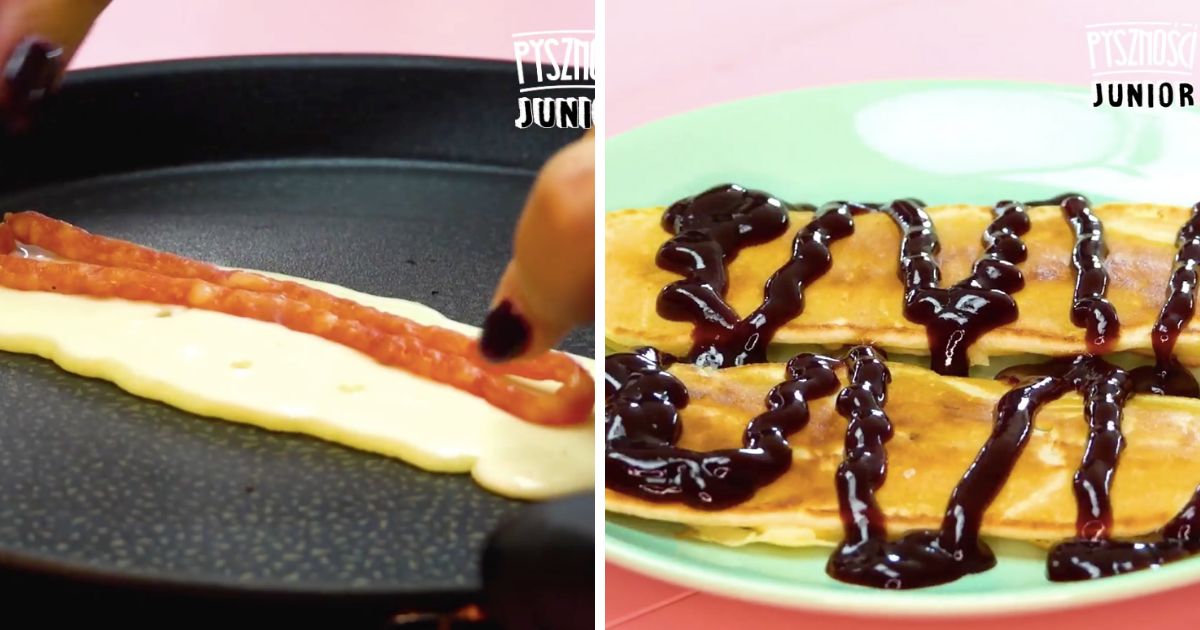 Pancakes z kabanosikami