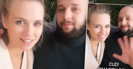 Agnieszka Kaczorowska chwali się powrotem męża na Instagram: "CUD!". Wrzucił zdjęcie z ciężarną żoną