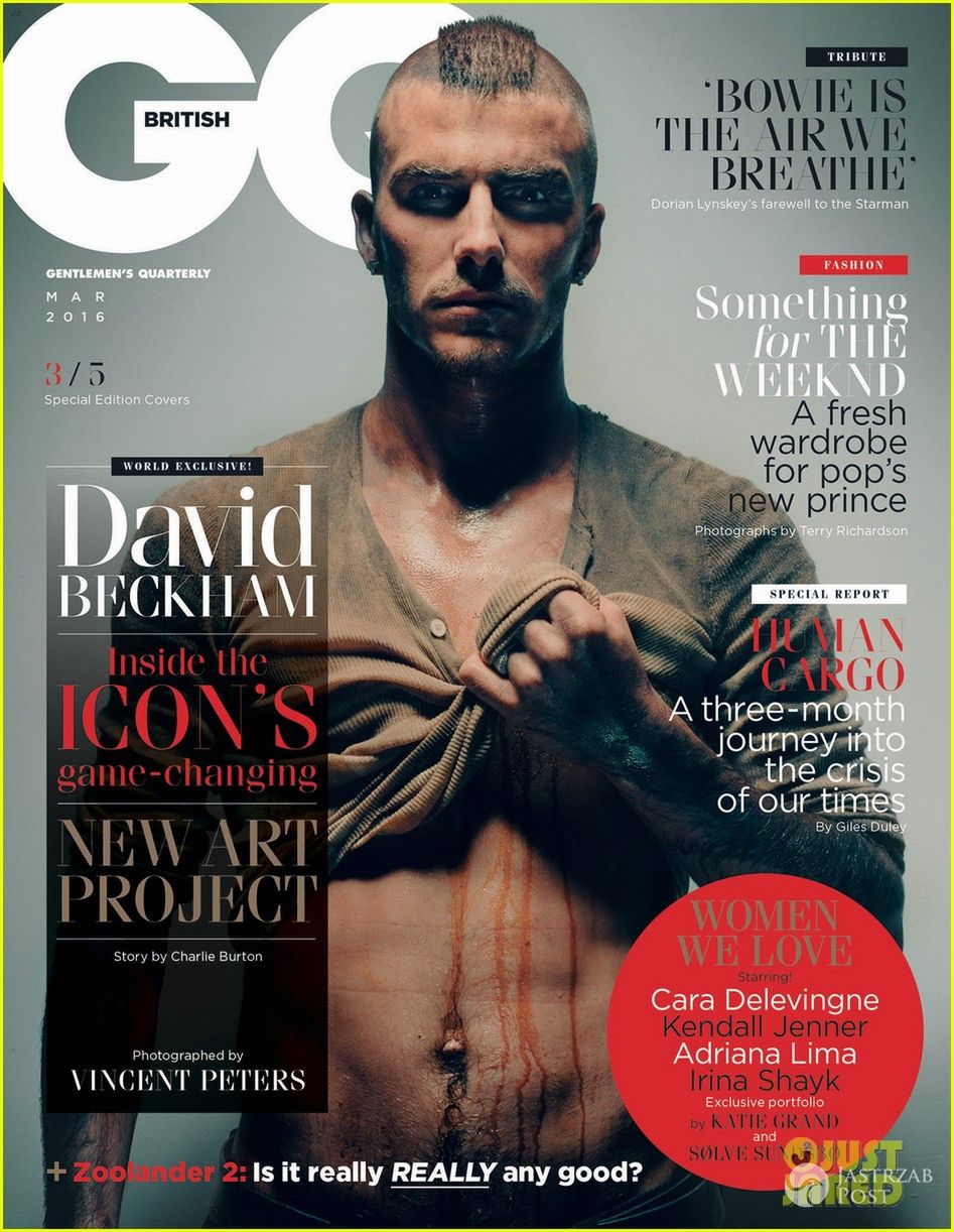 David Beckham na okładkach  'British GQ'