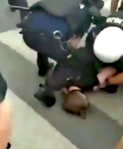 "Brutalna akcja policja". Jest nagranie z blokady marszu nacjonalistów