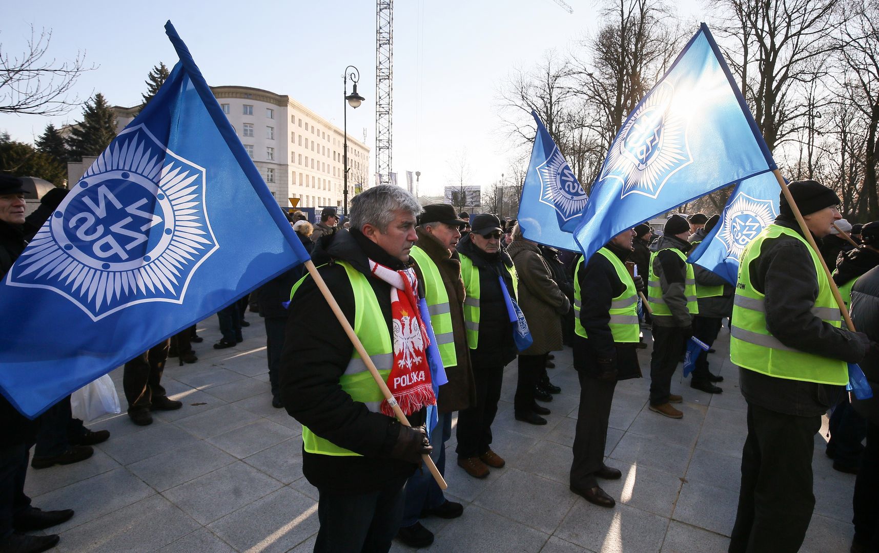 Mundurowi też protestowali