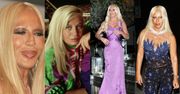 Donatella Versace obchodzi 65. urodziny! Przypomnijmy historię jej SZOKUJĄCEJ metamorfozy (STARE ZDJĘCIA)