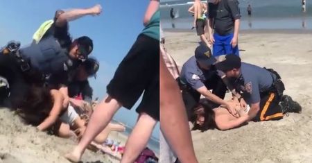 Policjant pobił plażowiczkę. Szokujące nagranie z USA