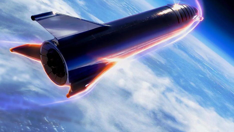 Tak może wyglądać Starship opuszczający orbitę Ziemi