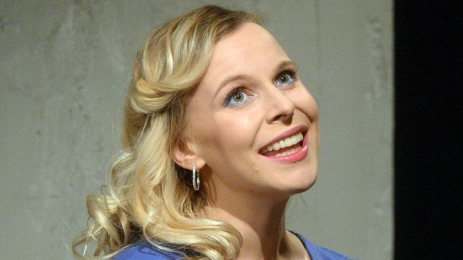 Julia Konarska podczas próby spektaklu "Źli Żydzi" w Teatrze Ateneum