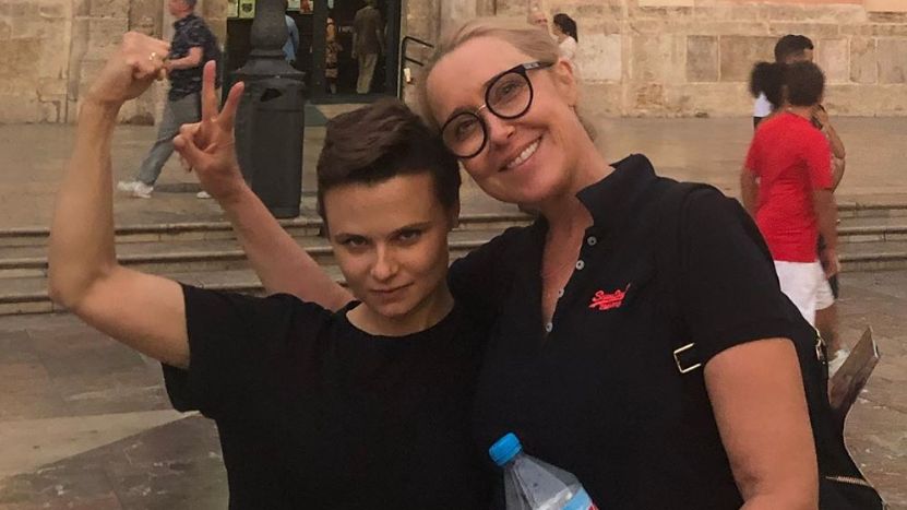 Agata Młynarska z siostrzenicą Alicją Nauman