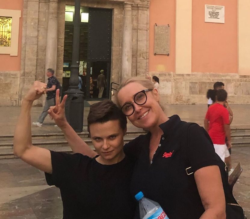 Agata Młynarska z siostrzenicą Alicją Nauman