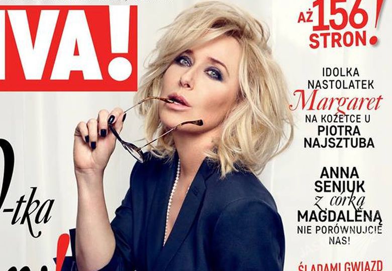 Agata Młynarska w pończochach na okładce magazynu "Viva!" [zdjęcie]