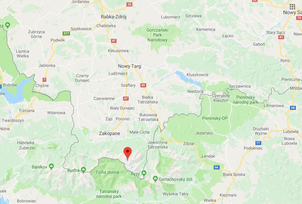 Zmarzły Staw, gdzie ostatnio ratownicy TOPR prowadzili akcję ratunkową 