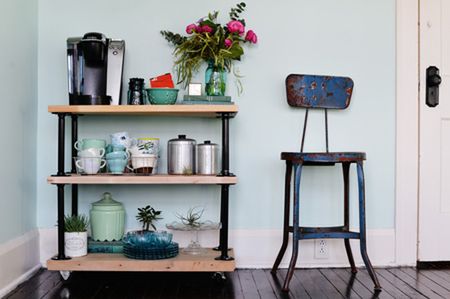 Industrial Pipe Coffee Cart