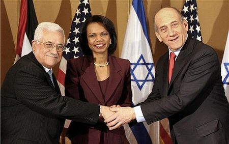 Spotkanie w Jerozolimie Rice, Olmerta i Abbasa
