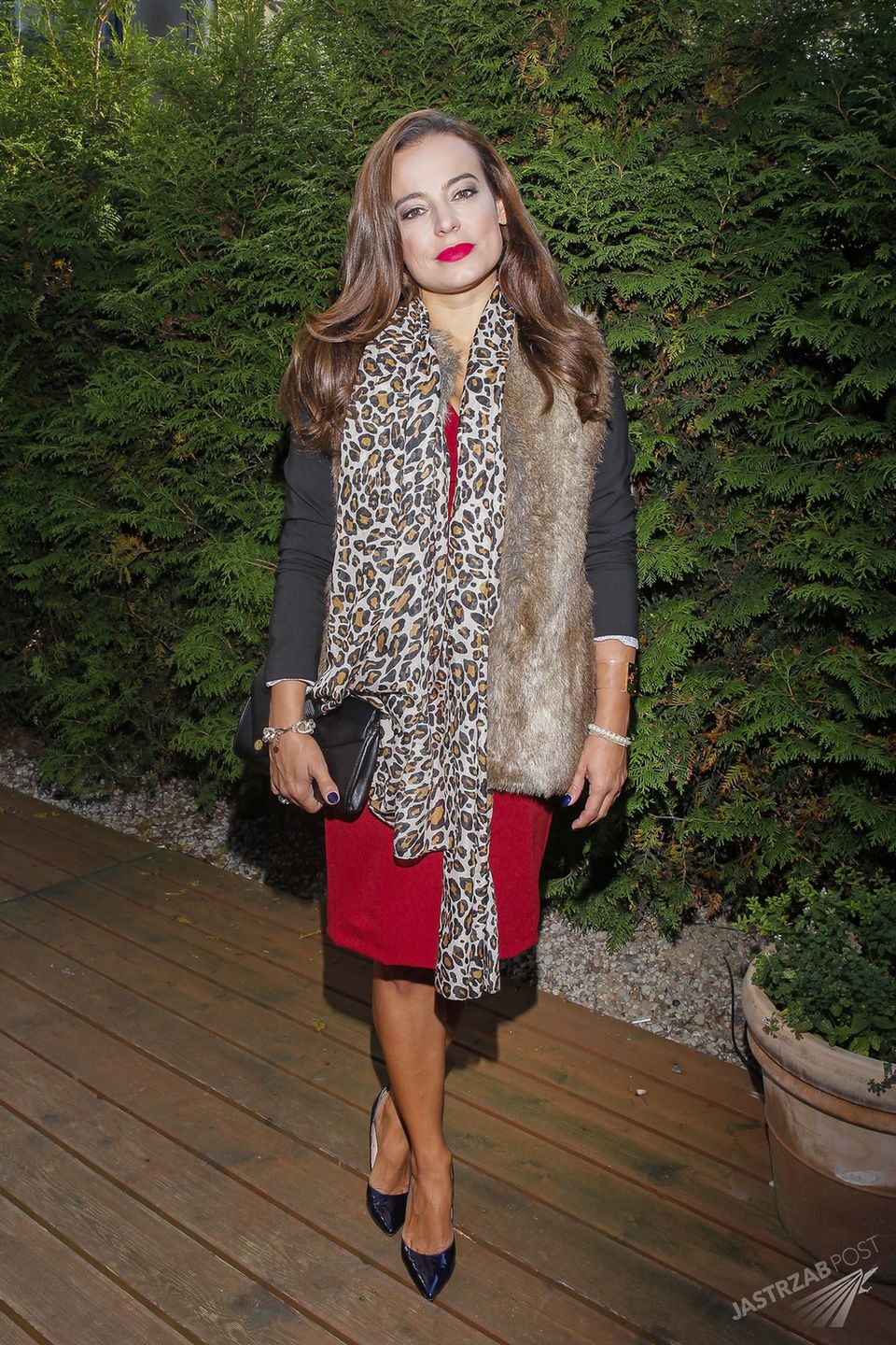 Anna Mucha na planie serialu "O mnie się nie martw"