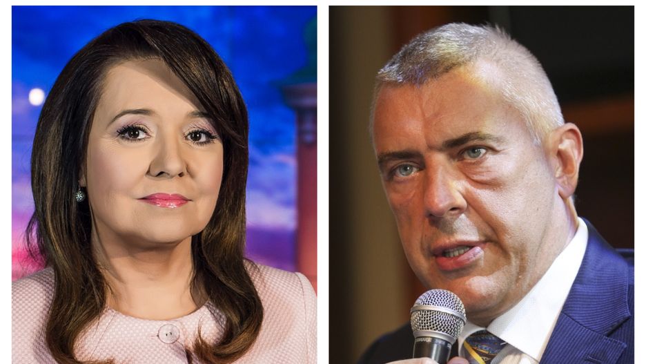 Danuta Holecka i Roman Giertych