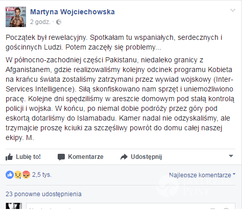 Martyna Wojciechowska FB