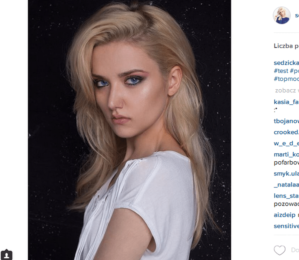 Marta Sędzicka w długich włosach