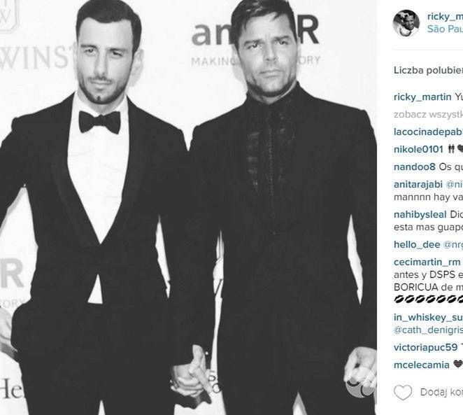 Ricky Martin i Jwan Yosef pierwszy raz publicznie na gali amfAR