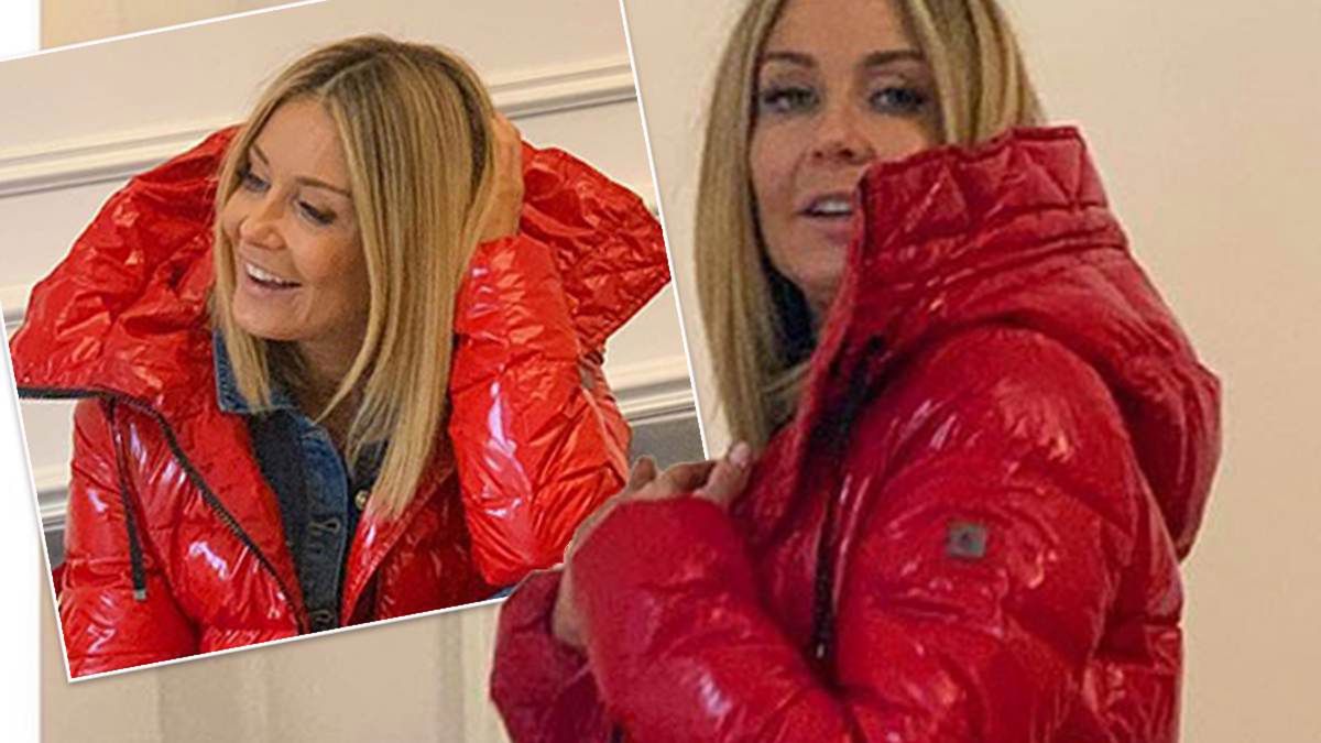 Małgorzata Rozenek - promuje czerwoną kurtkę