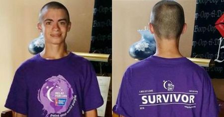 16-latek wyrzucony z lekcji za t-shirt informujący o jego walce z rakiem