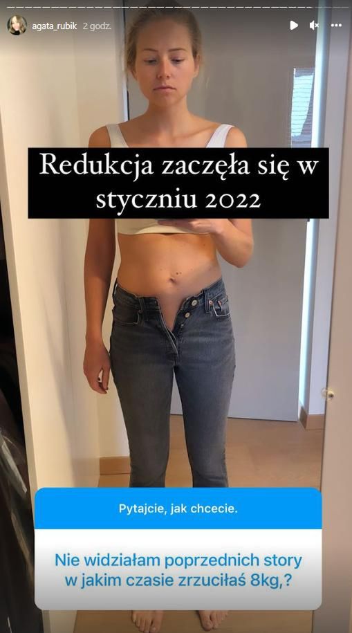 Agata Rubik schudła 8 kilogramów