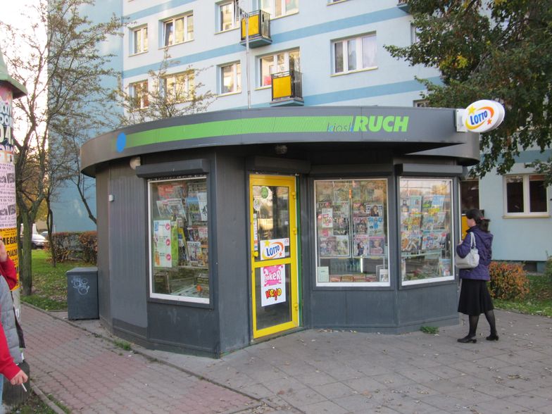 Kiosk Ruchu w Białymstoku.