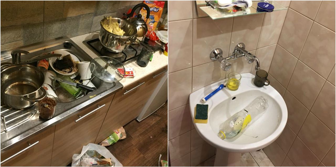 Apartament po wizycie młodych warszawiaków. "Wstyd dla każdego"