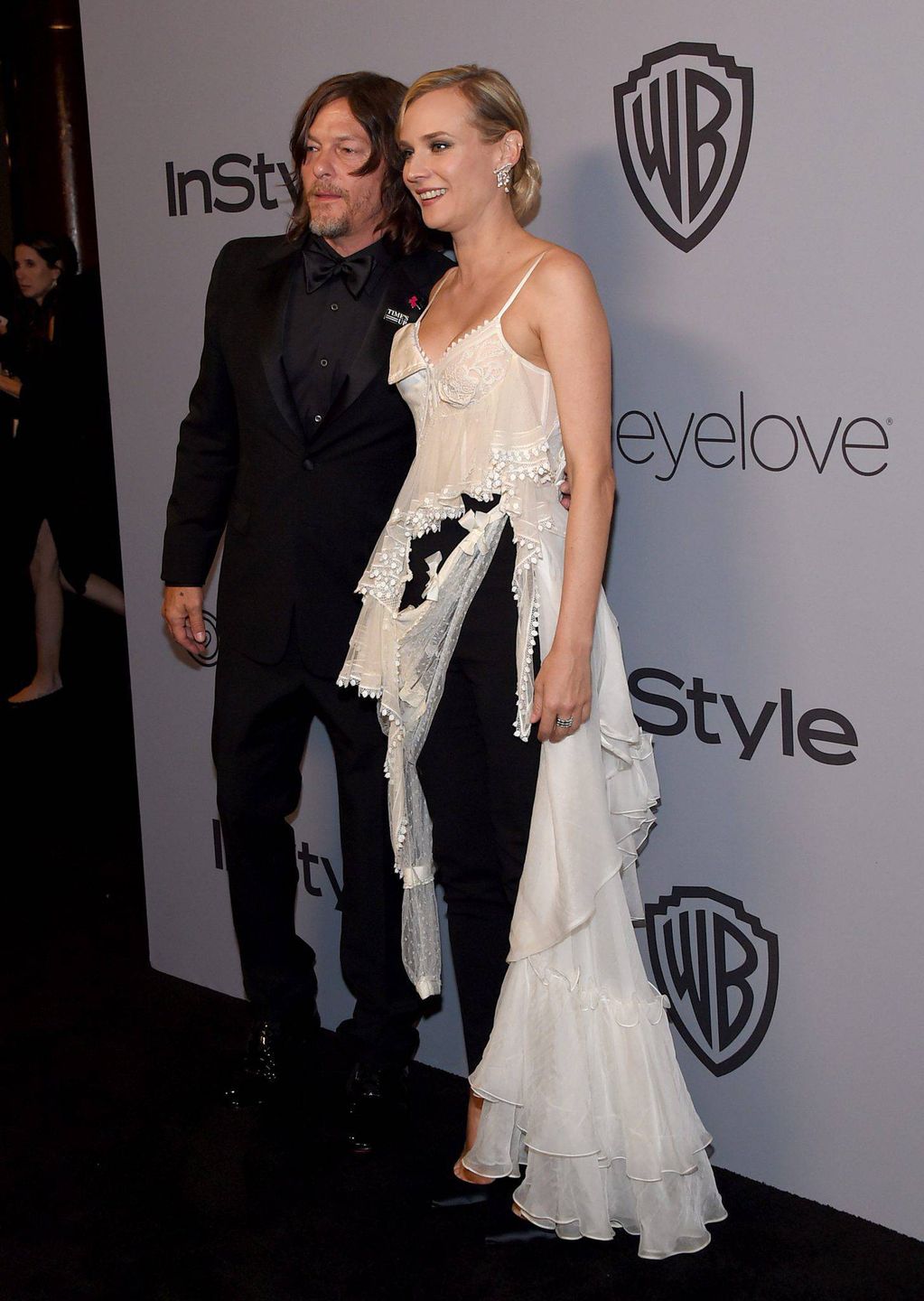 Norman Reedus i Diane Kruger  - Złote Globy x InStyle afterparty 2018