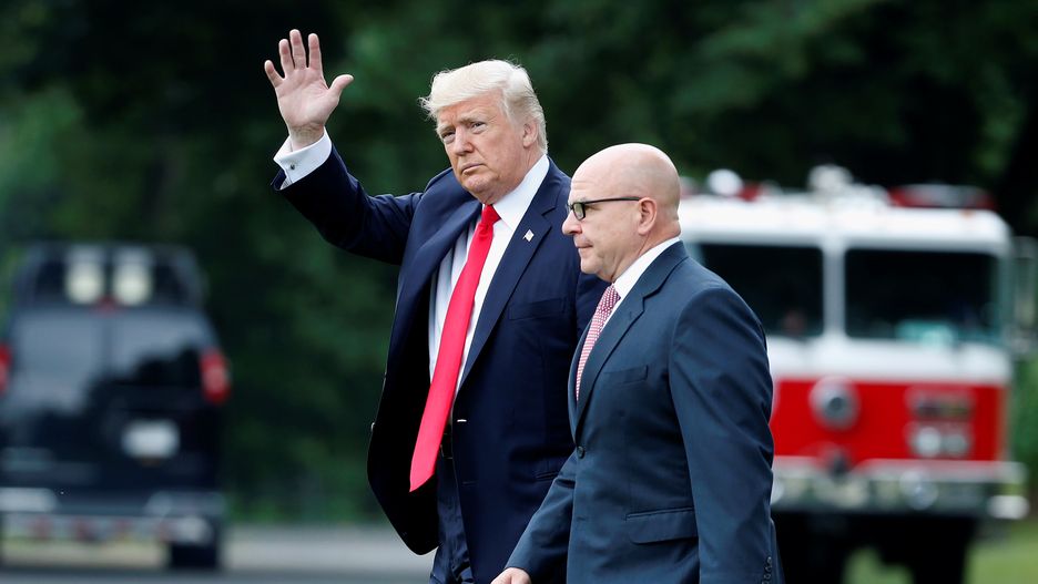 Donald Trump i jego doradca ds. bezpieczeństwa narodowego gen. H.R. McMaster