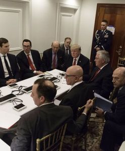 Tak wyglądał moment ataku na Syrię. Trumpowi towarzyszyli tylko najbliżsi doradcy