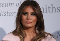 Melania Trump pokazała więcej, niż chciała. Materiał białej sukienki był zbyt cienki