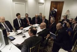 Tak wyglądał moment ataku na Syrię. Trumpowi towarzyszyli tylko najbliżsi doradcy