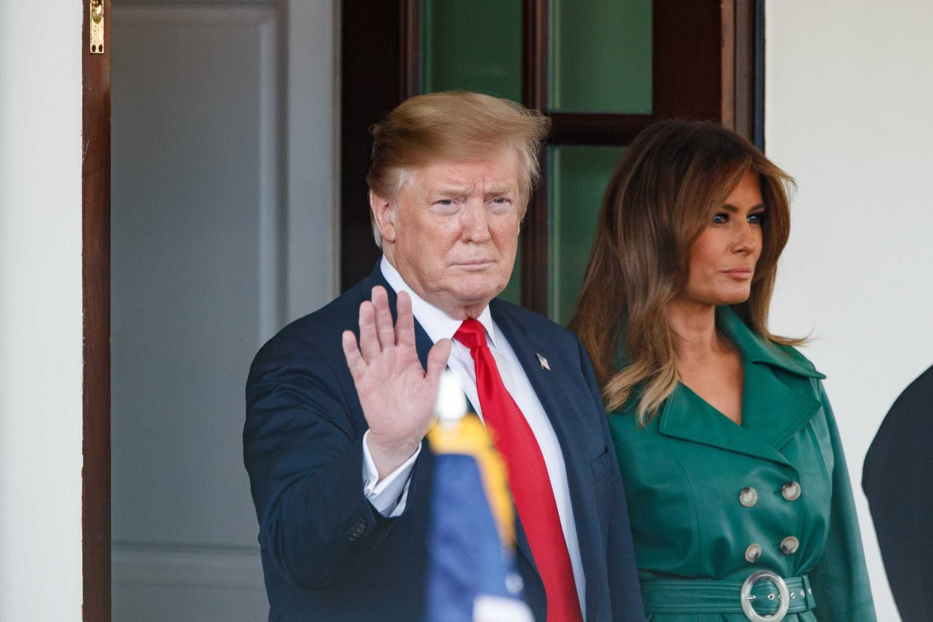 Melania Trump w zielonej sukience prawie jak Anna Lewandowska