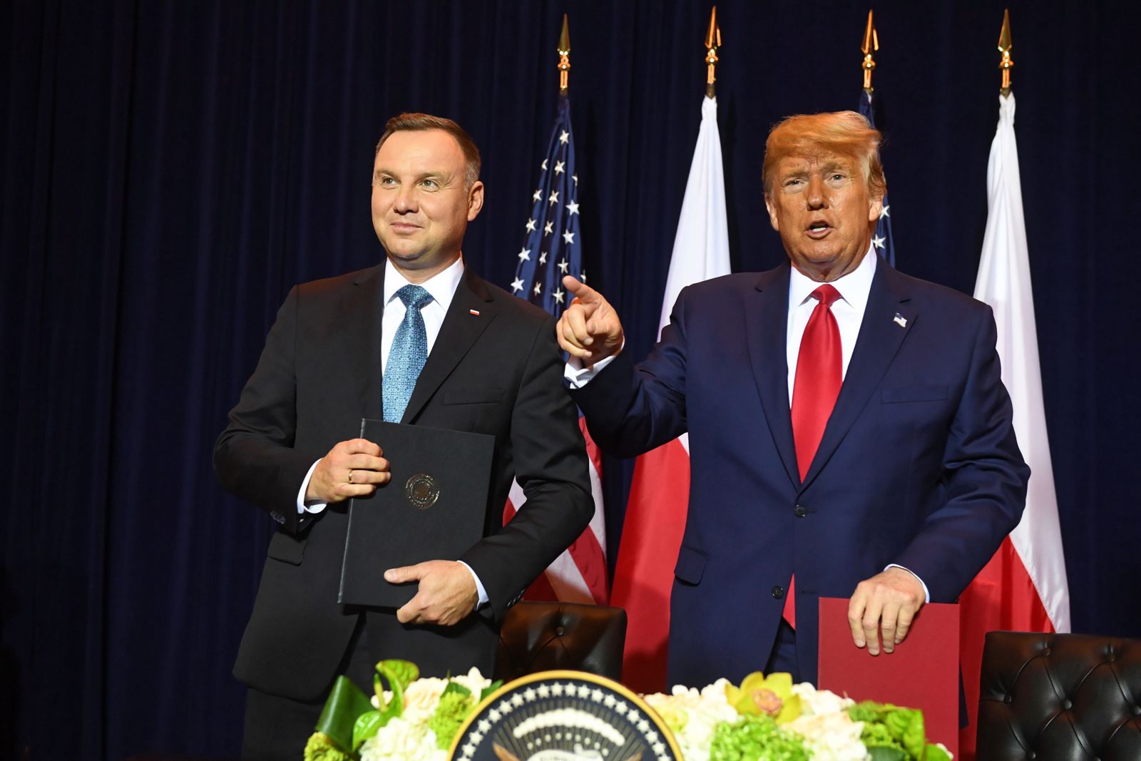 Prezydent Stanów Zjednoczonych Ameryki Donald Trump oraz Prezydent RP Andrzej Duda