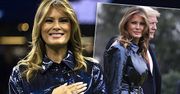 Melania Trump w lateksowym płaszczu na meczu. Stylizacja Pierwszej Damy podzieliła internautów