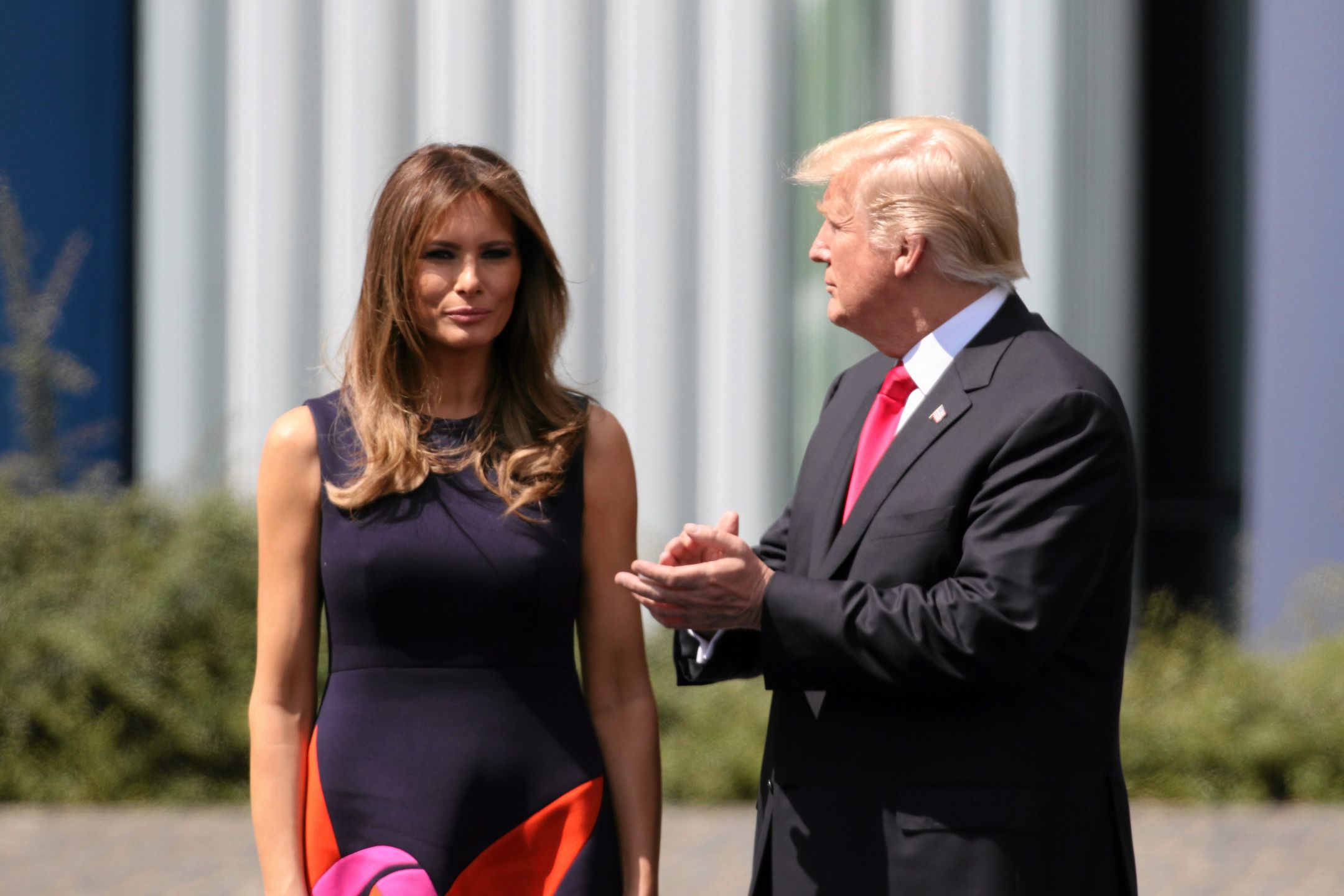 Donald Trump z Pierwszą Damą w Warszawie