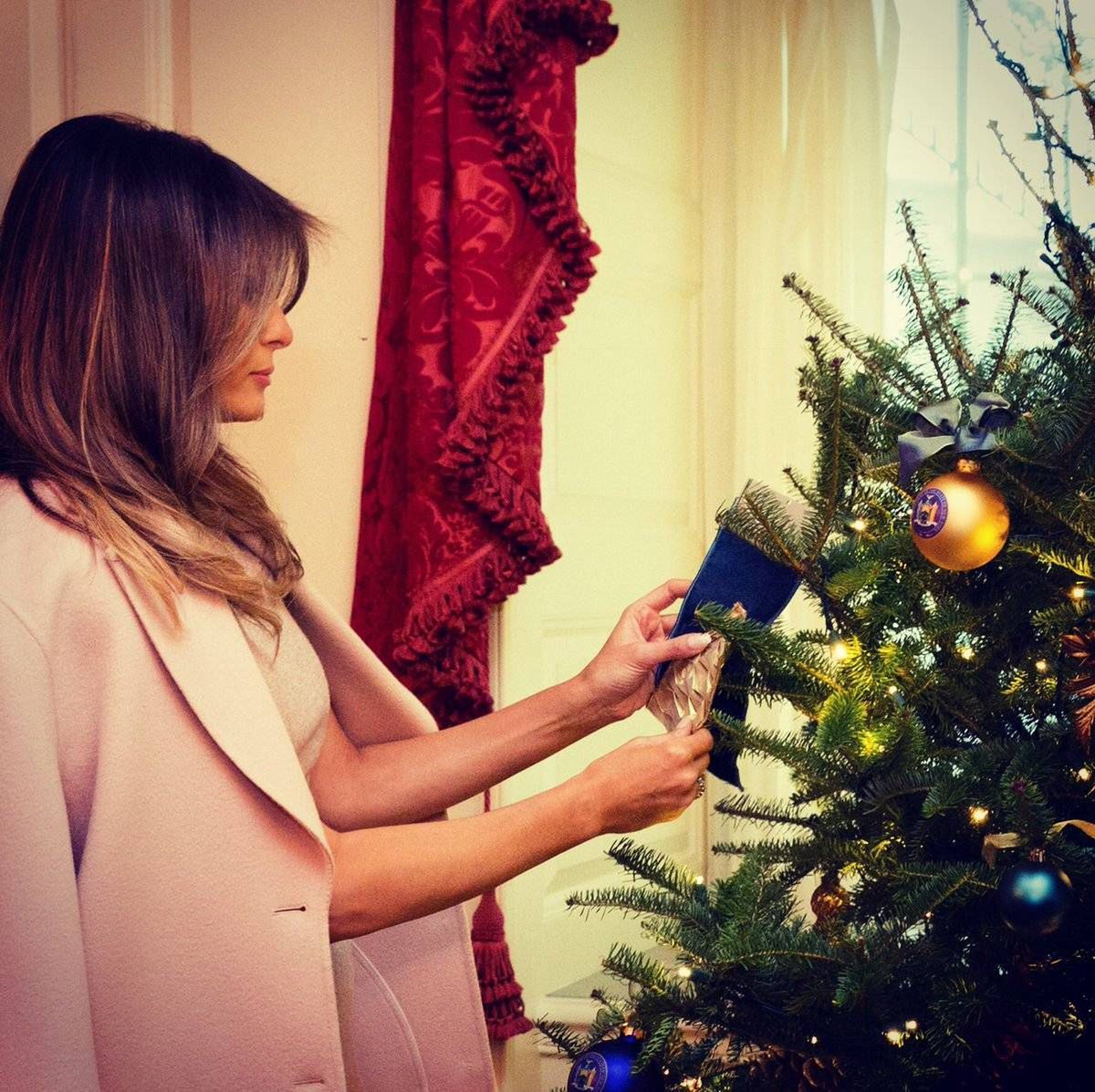 Melania Trump stroi Biały Dom na Boże Narodzenie 2017