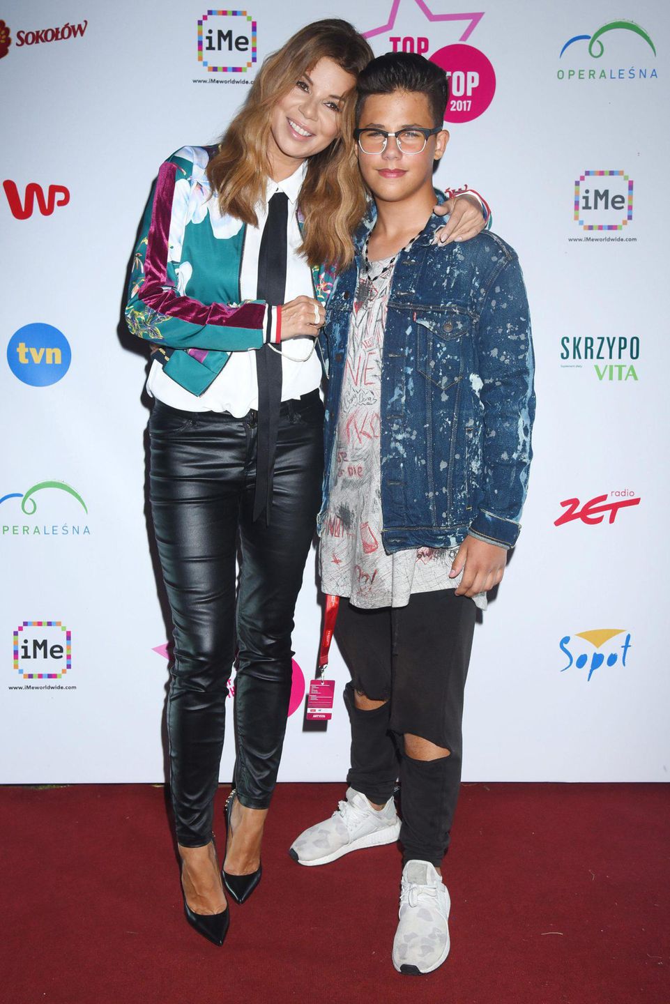 Edyta Górniak z synem Allanem w 2017 roku
