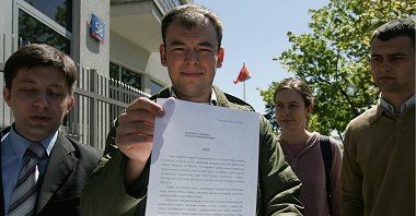 Warszawscy studenci protestują przeciw łamaniu praw Polaków na Białorusi