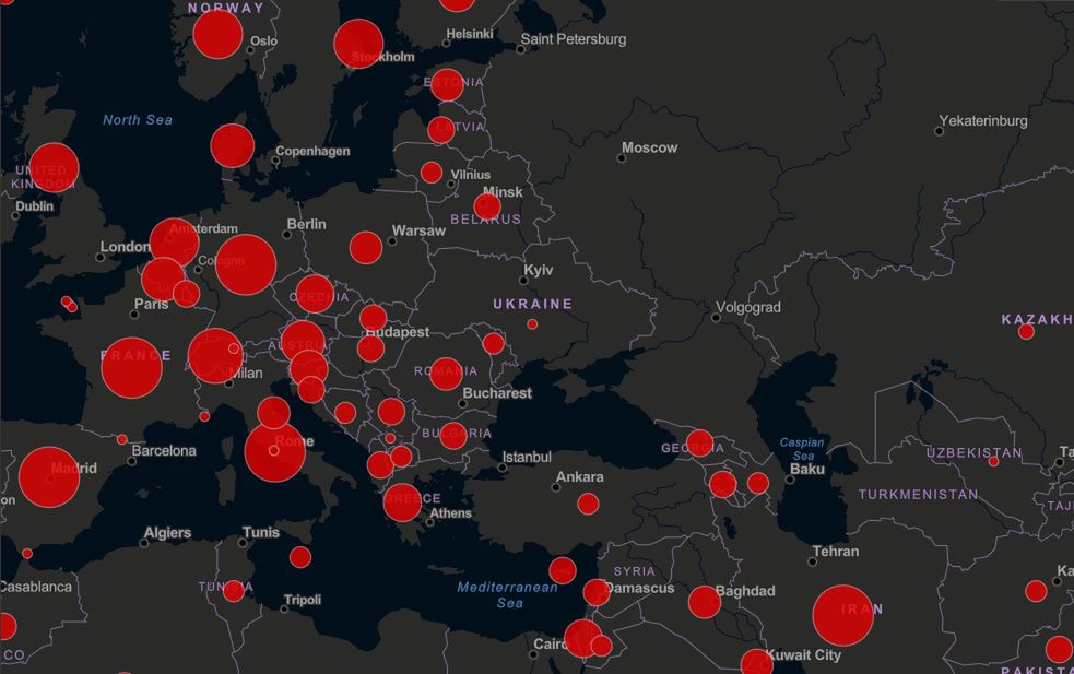 Mapa koronawirusa pokazuje prawie 170 tys. zakażonych. Nowe przypadki też w Polsce