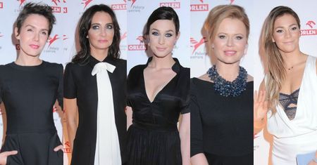 Julia Kamińska, Dominika i Grażyna Kulczyk, Olga Bołądź na gali "Polacy z werwą" postawiły na czerń