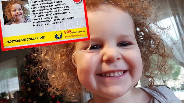 3-letnią Amelię porwano razem z mamą