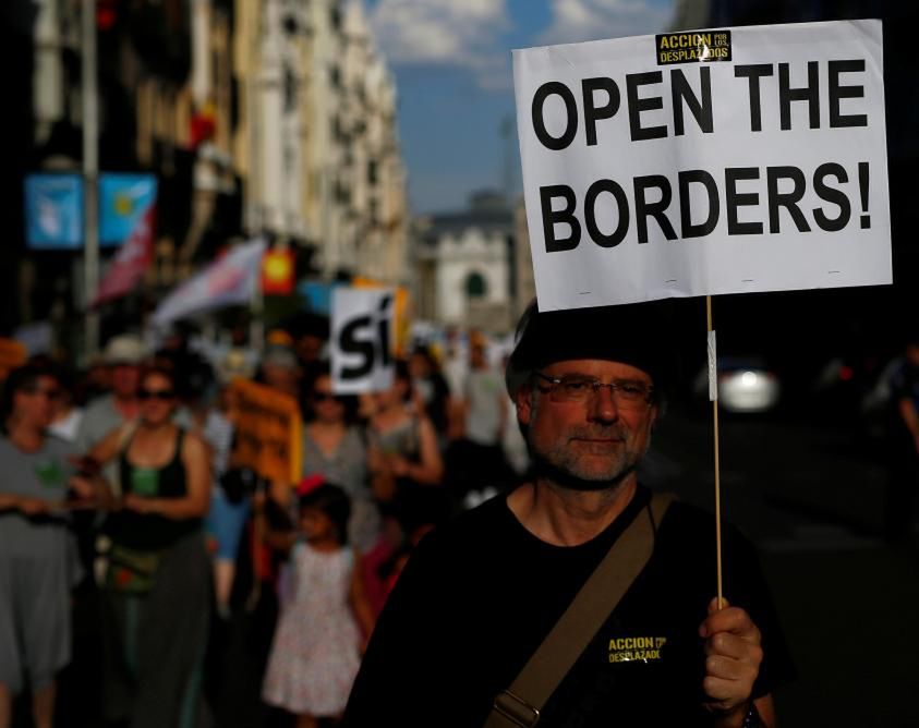 W Madrycie manifestacja z żądaniem przyjęcia uchodźców