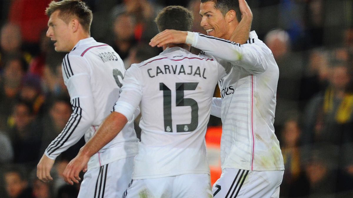 during the La Liga match between FC Barcelona and Real Madrid CF at Camp Nou on March 22, 2015 in Barcelona, Spain.
