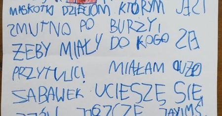 6-letnia Ola wysłała list do sołtysa Rytla. Dziewczynkę poruszyła ludzka tragedia