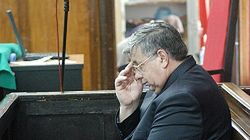 Lew Rywin w czasie rozprawy